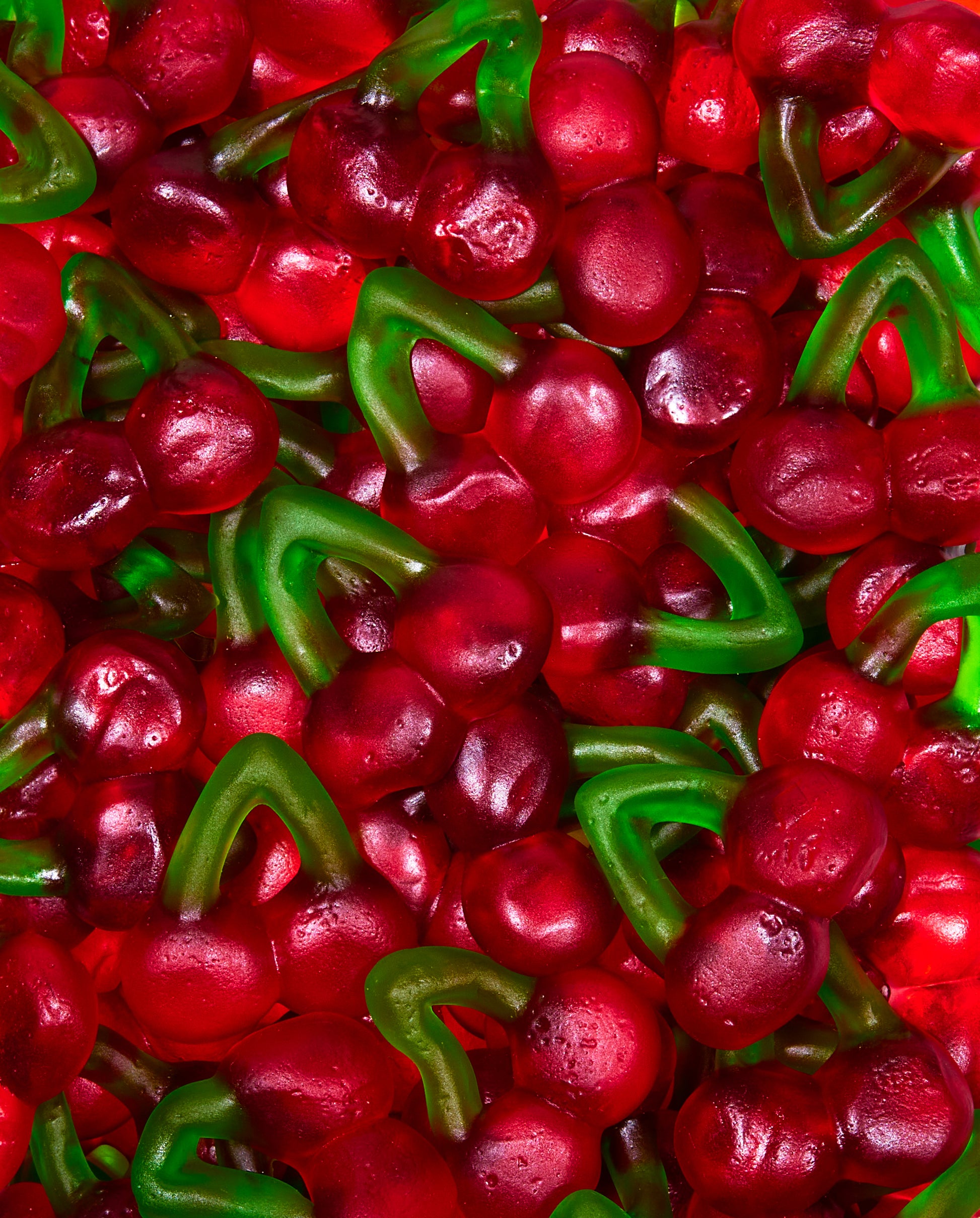 Zoomed-in Haribo Gummy Cherries