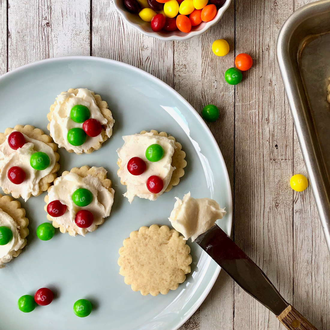 Cook with Catskill Animal Sanctuary: Vegan Frosted Skittles Cookies
