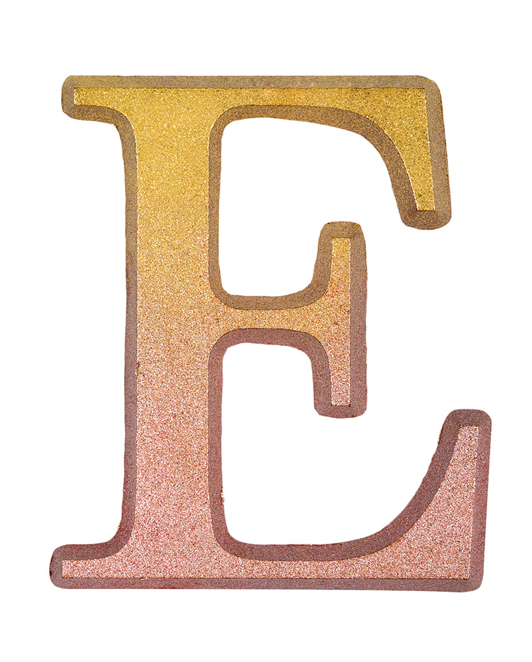 Ombré Glitter Chocolate Letter - E