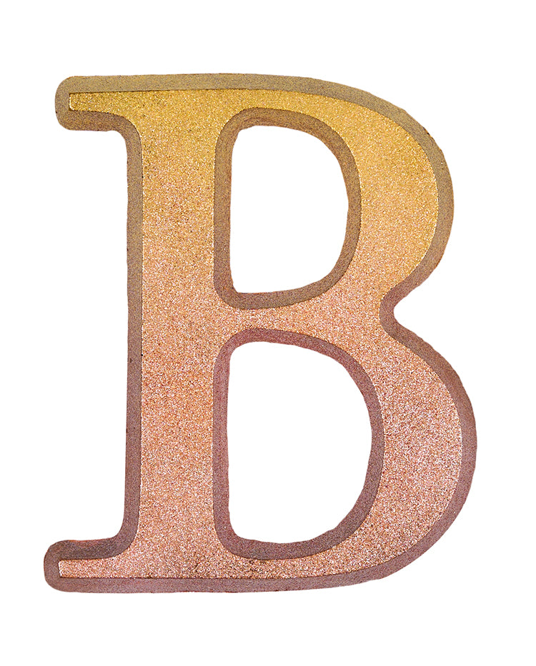 Ombré Glitter Chocolate Letter - B