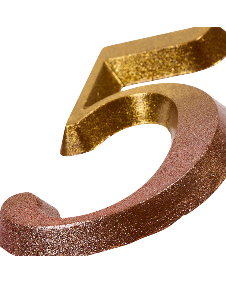 Ombré Glitter Chocolate Number - 5