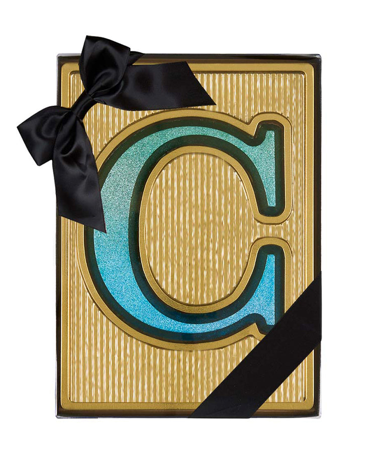 Ombré Glitter Chocolate Letter - C