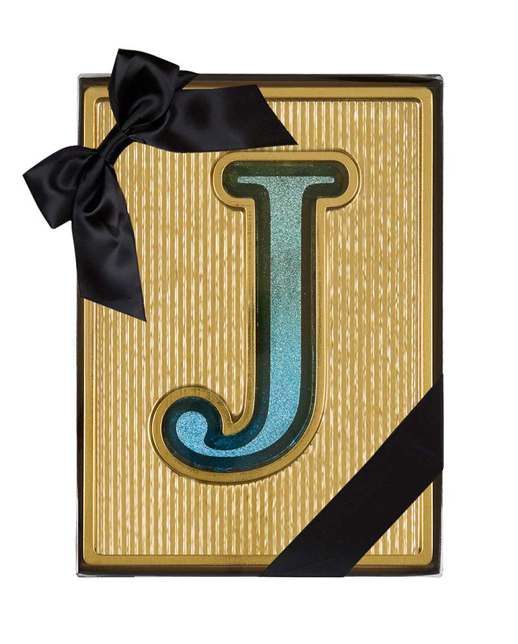 Ombré Glitter Chocolate Letter - J