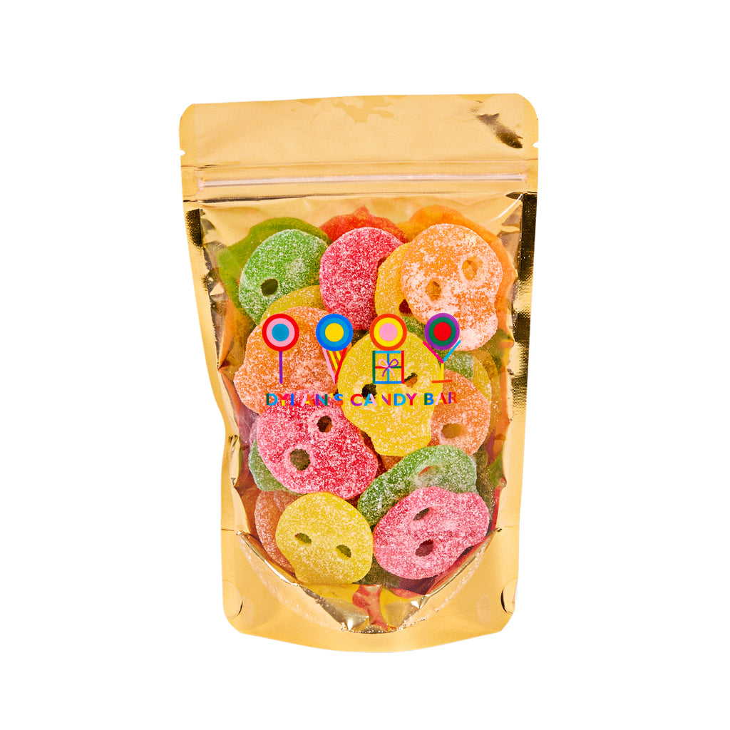 Our Spooky Sour Skulls Bulk Bag is filled with a terrifyingly tasty assortment of Sour Fruit Skulls! 