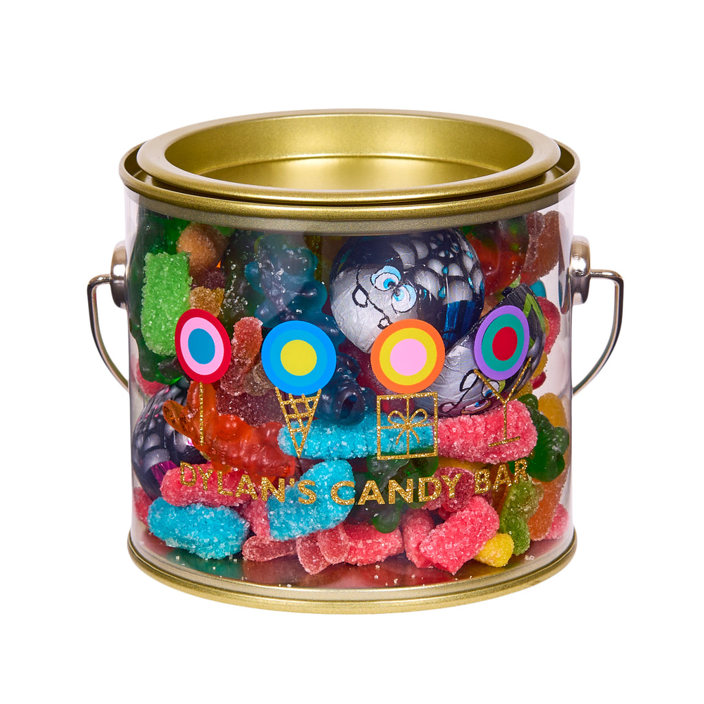 Our Graveyard Grub Paint Can is stuffed with an eerie-sistible collection of creepy candies in every shade of the rainbow! 