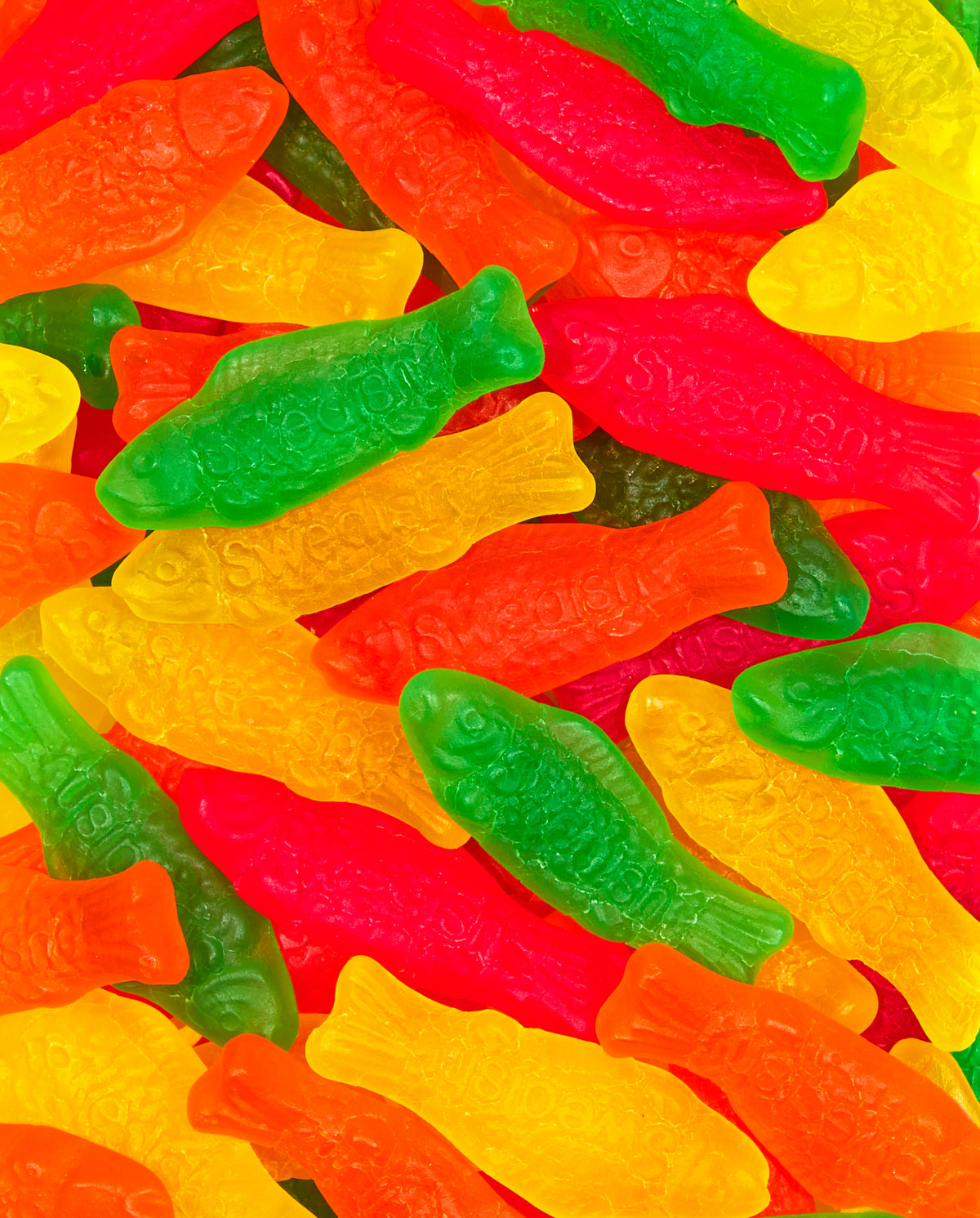 Zoomed-in Assorted Swedish Fish