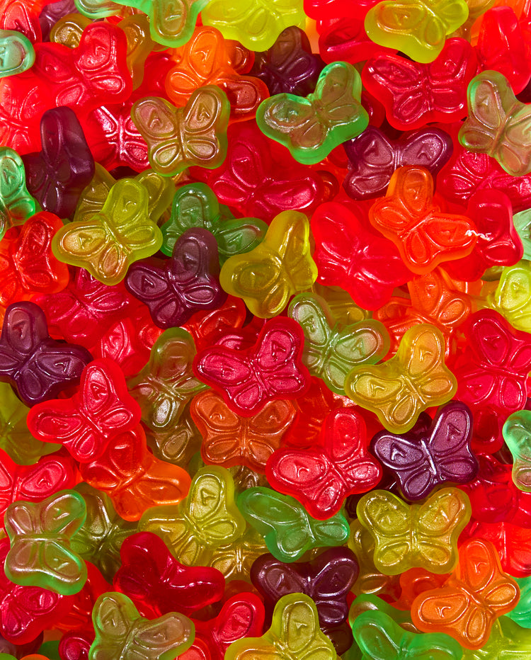 candies dylan mini backpack Fruity Mini Rainbow Gummy Butterflies Bulk Bag