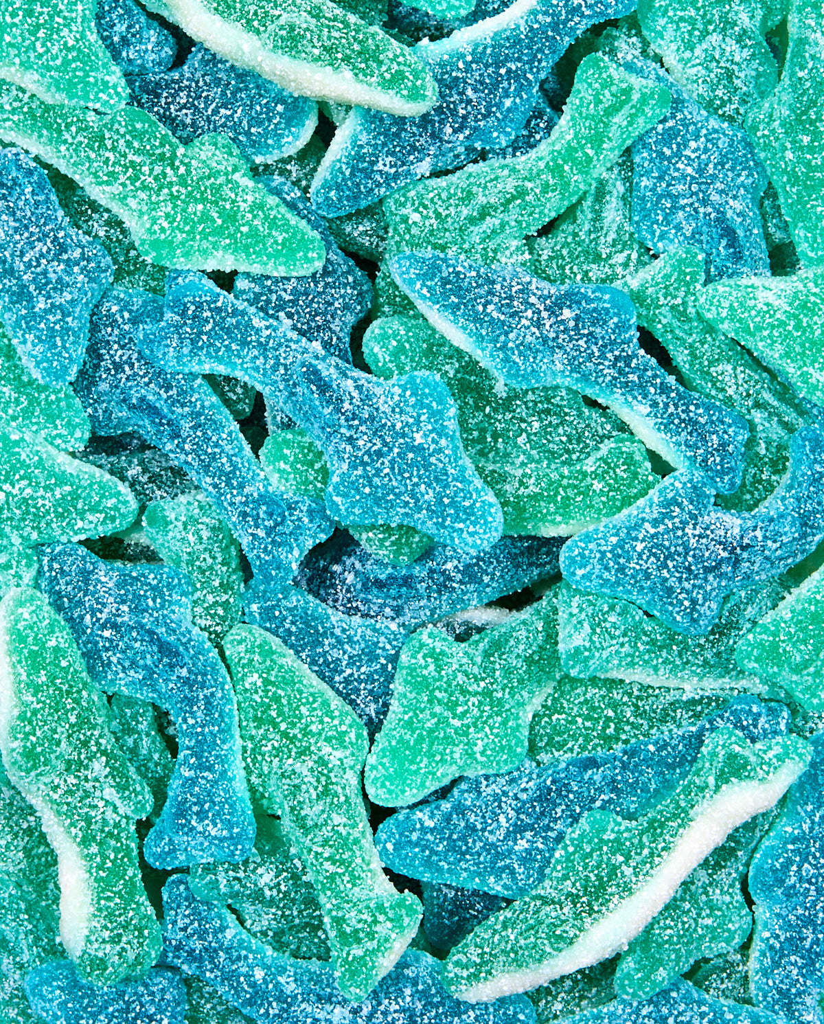 Zoomed-in Sour Strawberry Gummy-Mallow Sharks