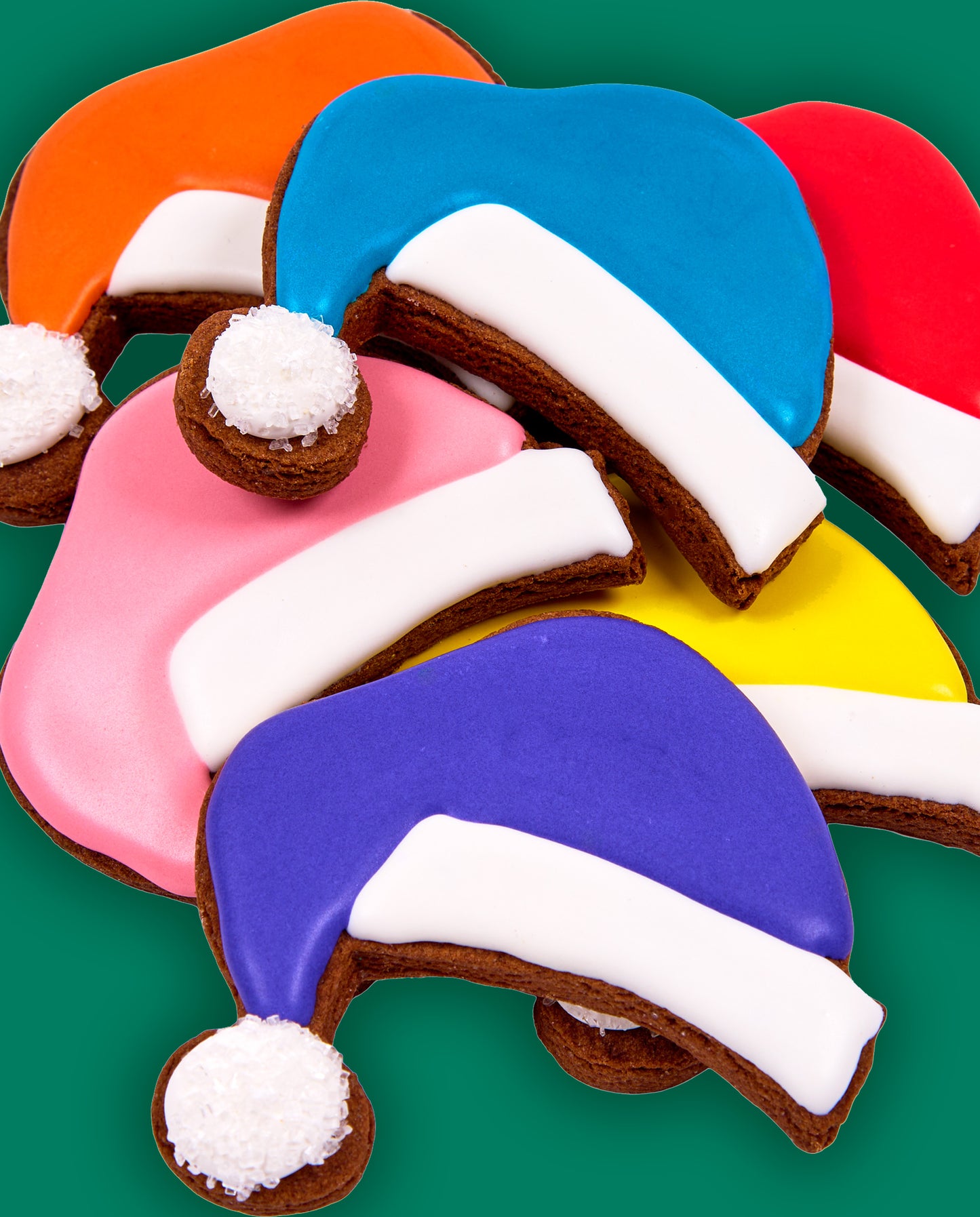 Cocoa Santa Hat Cookies