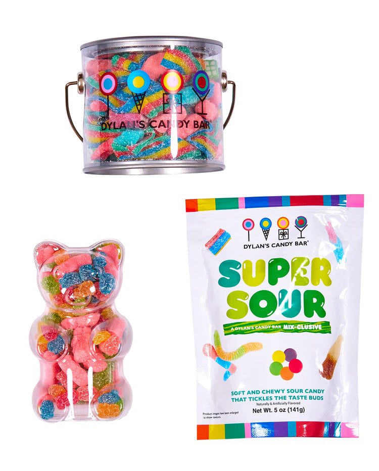 candies dylan mini backpack Dylan's Candy Bar Sour Lovers Gift Bucket