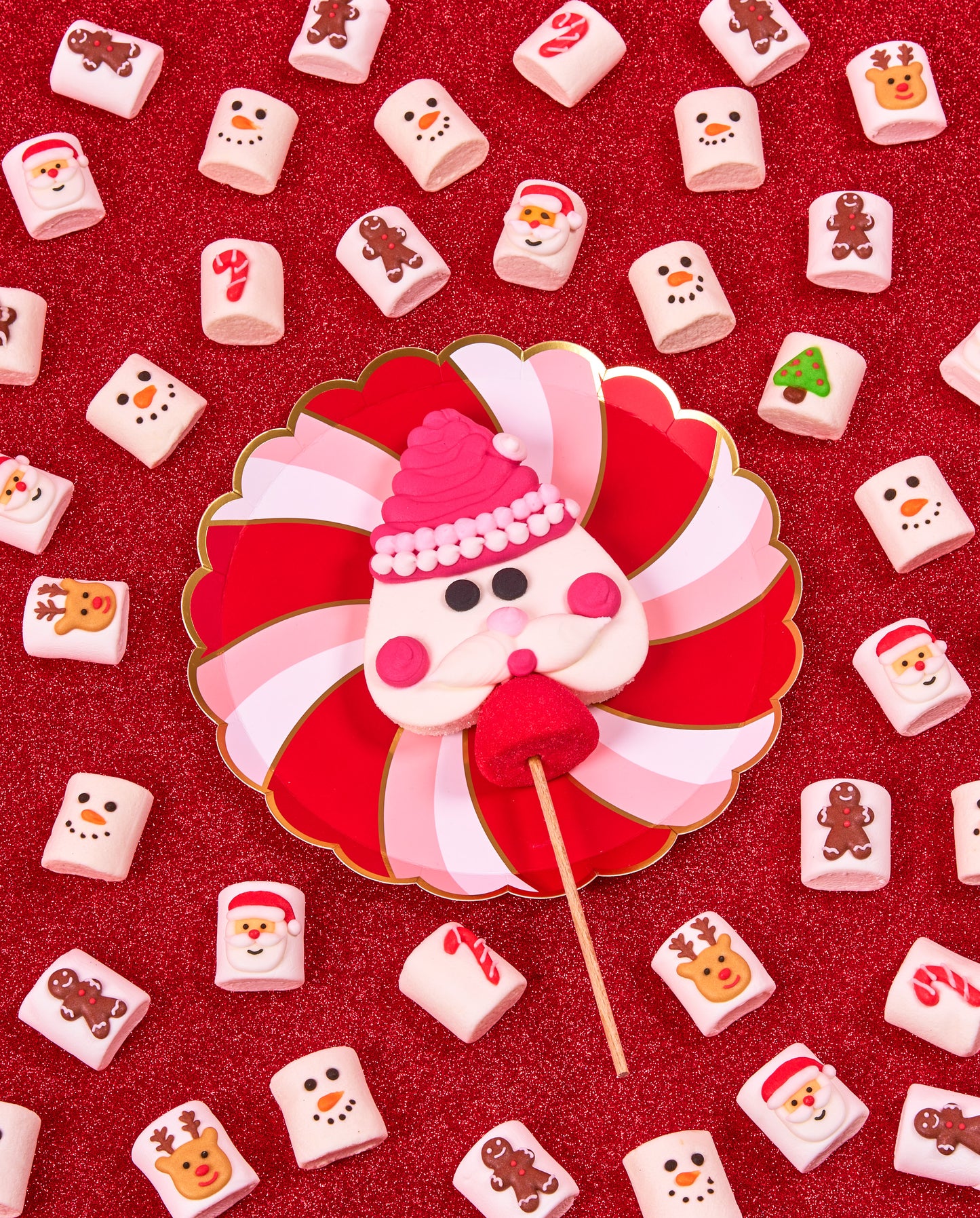 Holly Jolly Santa Marshmallow Pop