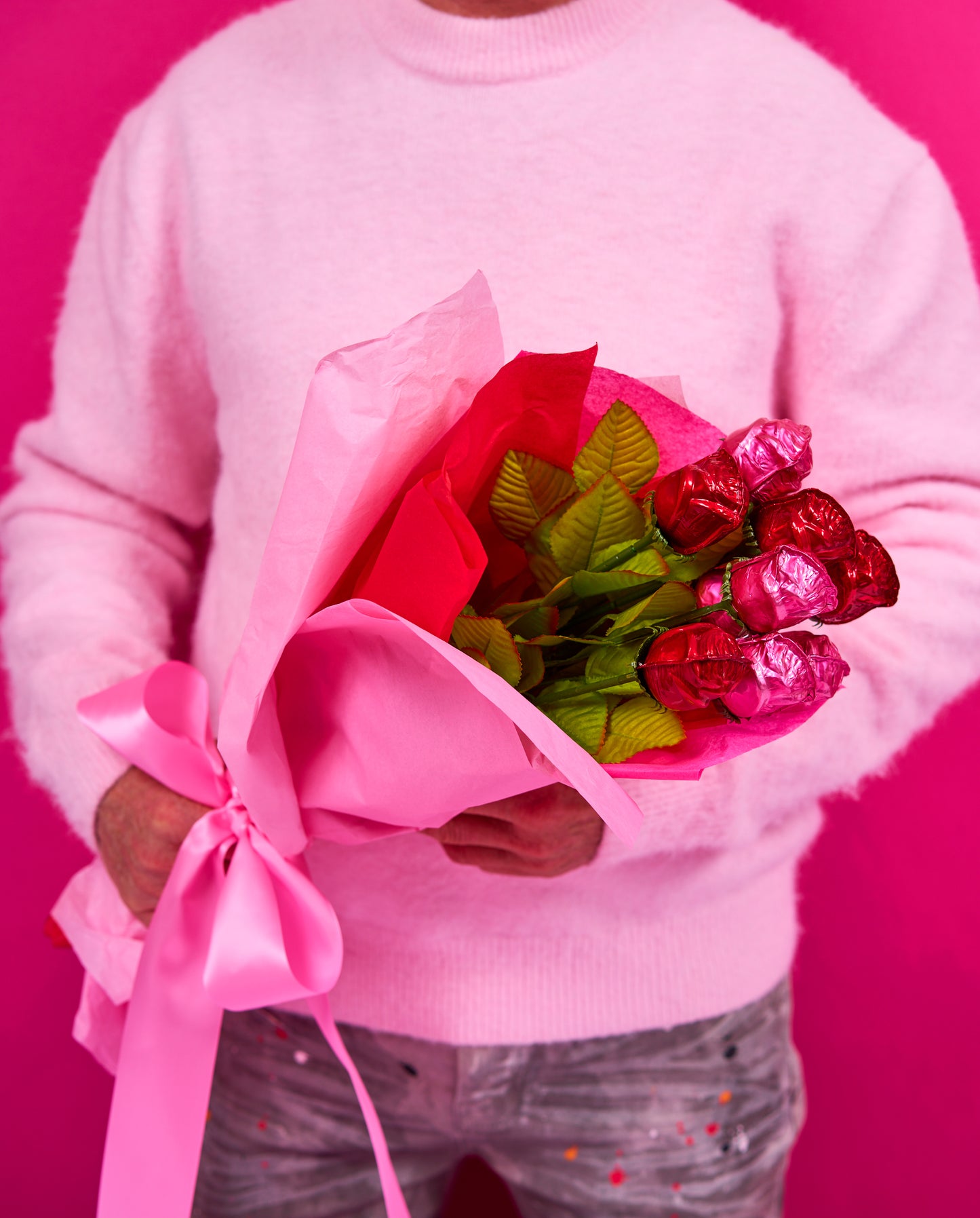 I Pick You Pink Foiled Chocolate Rose