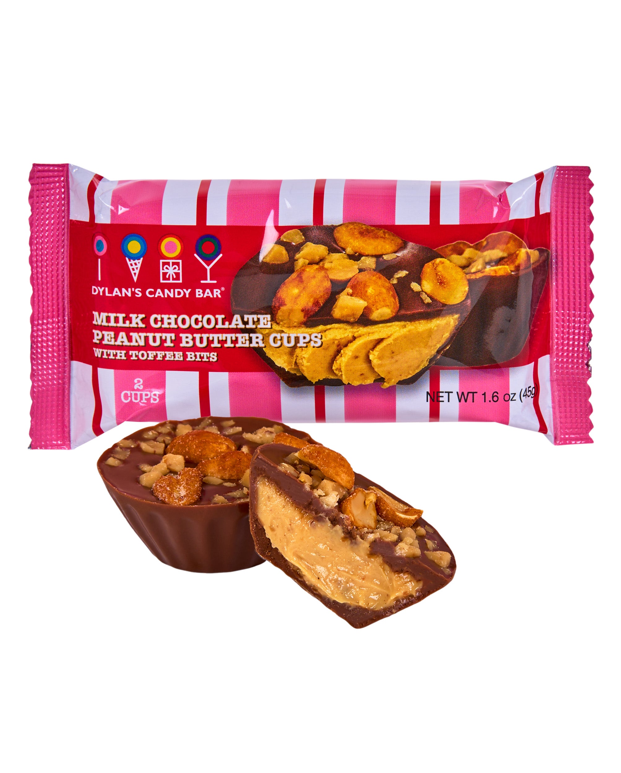 Milk Chocolate Peanut Butter Cups with Toffee Bits - Dylan's Candy Bar