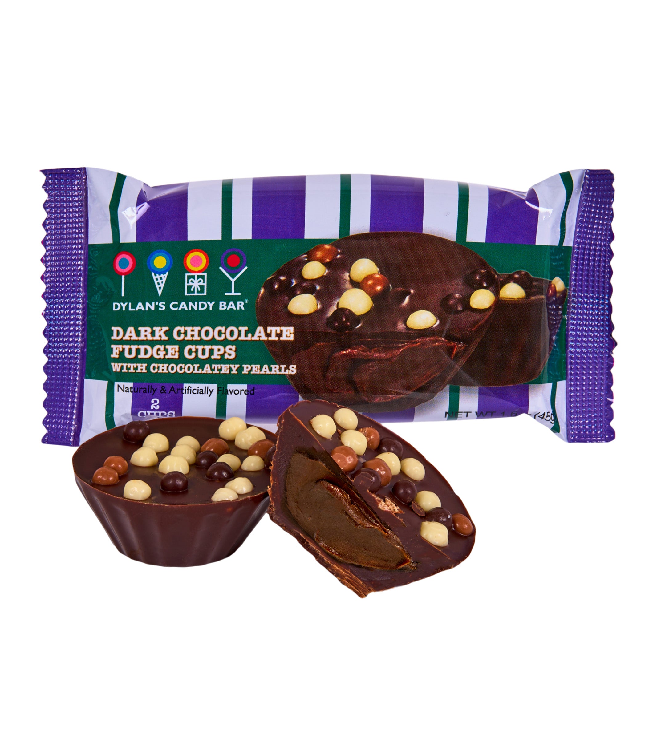 Dark Chocolate Fudge Cups with Chocolatey Pearls - Dylan's Candy Bar