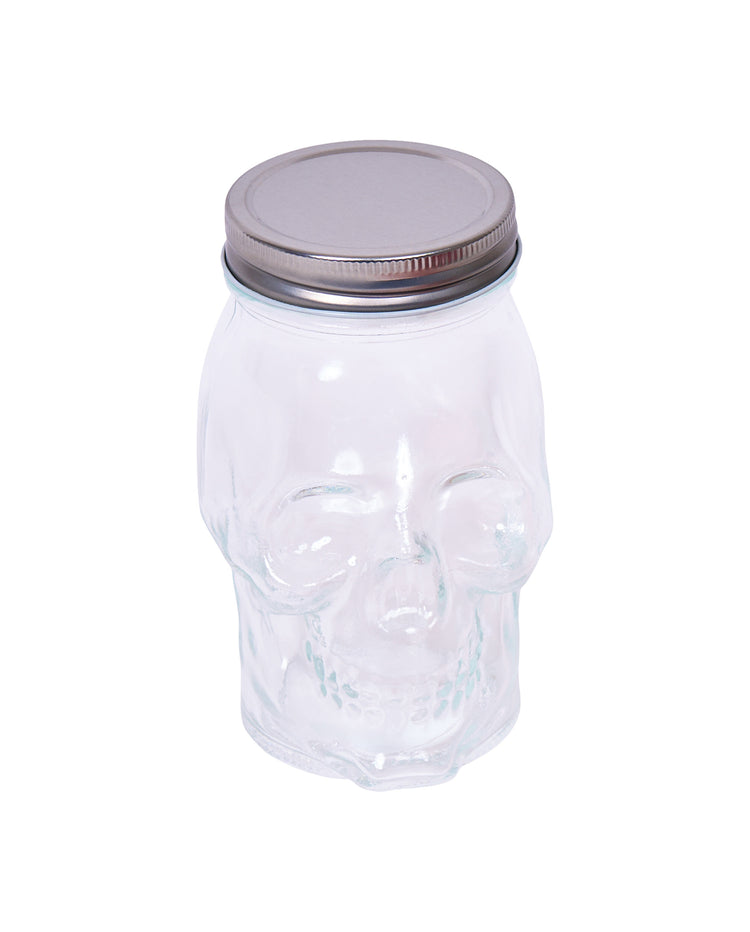Empty Glass Skull Jar