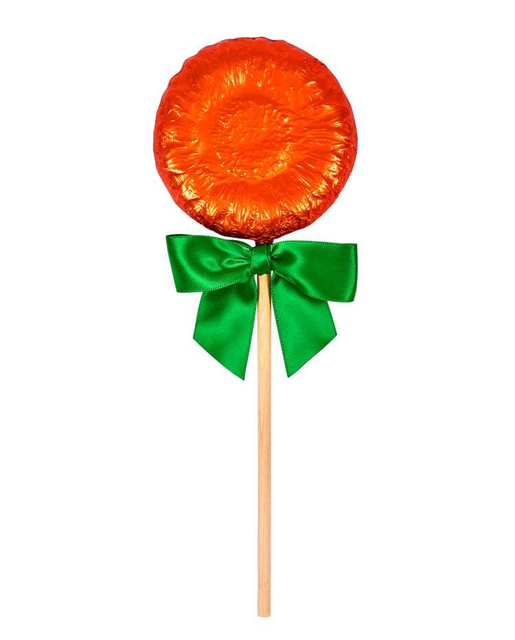 Solid Milk Chocolate Orange Sunflower Pop