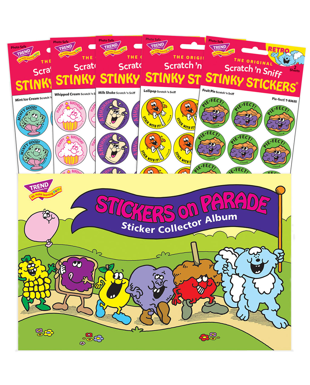 Stinky Stickers® & “Stickers on Parade” Collector Album Bundle